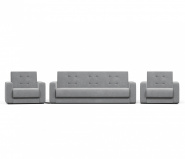 Комплект мягкой мебели Астра велюр Бинго серый